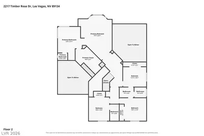 2217 Timber Rose Drive, Las Vegas, NV 89134 Floor Plan
