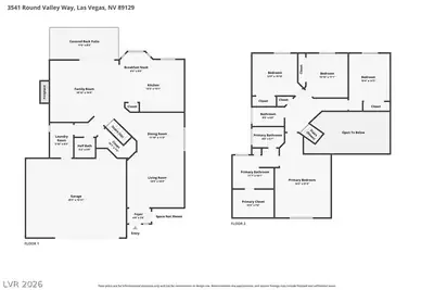 3541 Round Valley Way, Las Vegas, NV 89129 Floor Plan