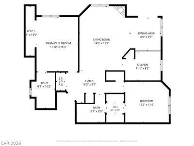 6863 Tamarus Street 101, Las Vegas, NV 89119 Floor Plan