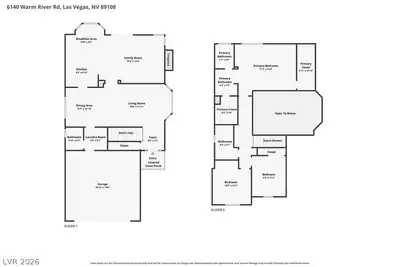 6140 Warm River Road, Las Vegas, NV 89108 Floor Plan