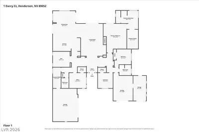 1 Darcy Court, Henderson, NV 89052 Floor Plan