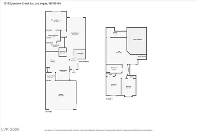 10192 Juniper Creek Lane, Las Vegas, NV 89145 Floor Plan