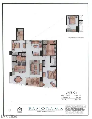 4575 Dean Martin Drive 2907, Las Vegas, NV 89103 Floor Plan