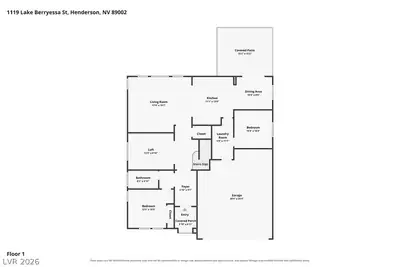 1119 Lake Berryessa Street, Henderson, NV 89002 Floor Plan