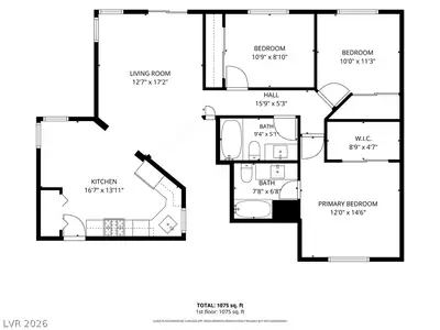 5102 Del Shannon Street, North Las Vegas, NV 89031 Floor Plan
