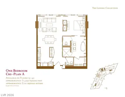 3750 Las Vegas Boulevard 3202, Las Vegas, NV 89158 Floor Plan
