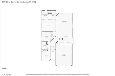 2473 Citrus Garden Circle, Henderson, NV 89052 Floor Plan