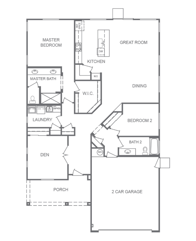 Cordera Ranch Floor Plan 1770