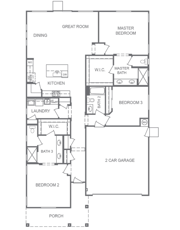 Cordera Ranch Floor Plan 1970